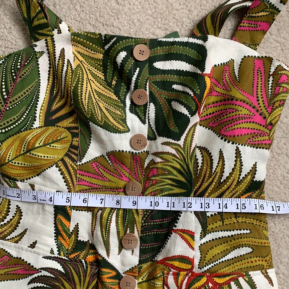 FARM RIO “Spotted leafs” utility linen mini dress - Picture 11 of 12